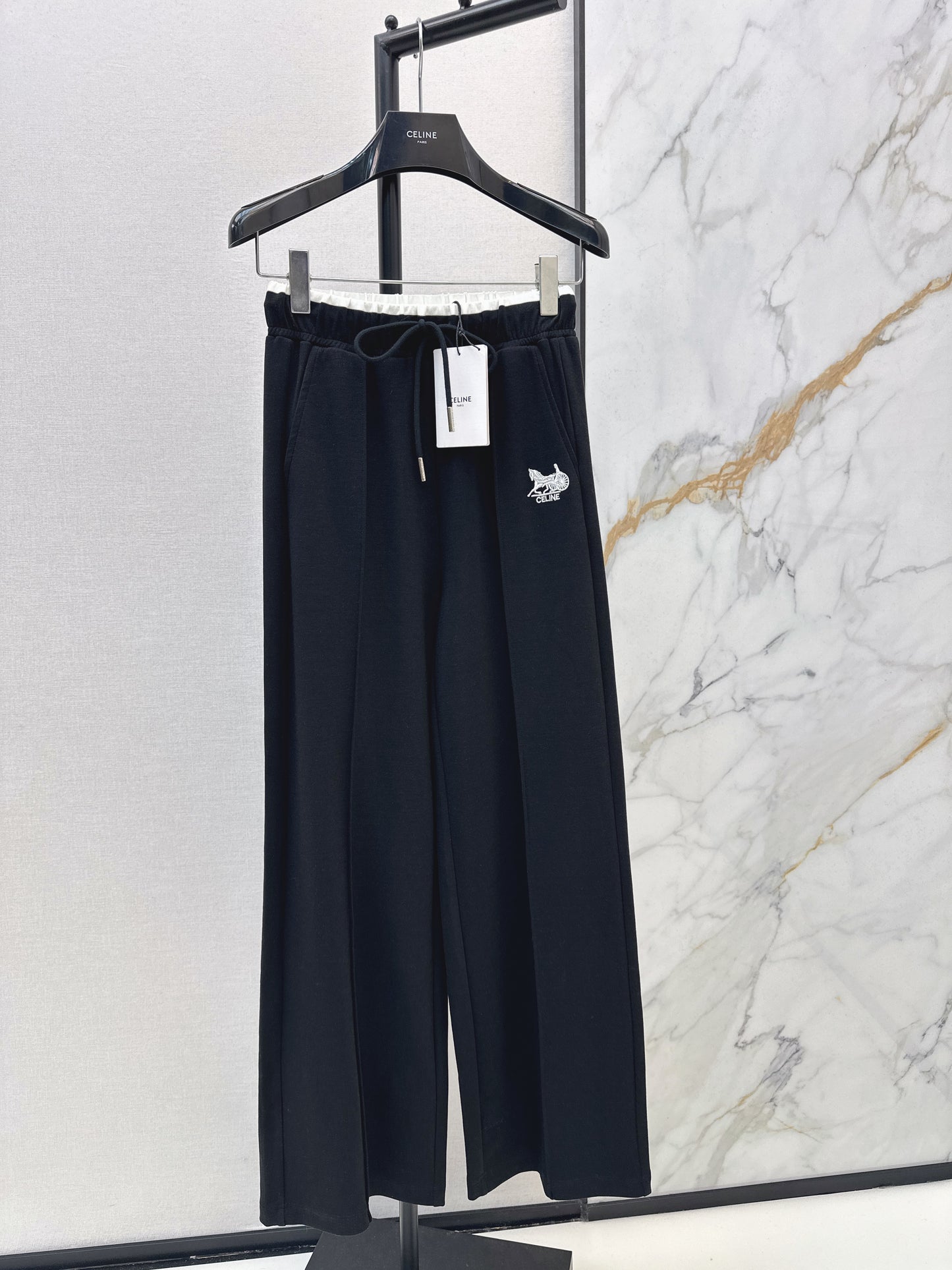 Embroidered Straight Leg Pants