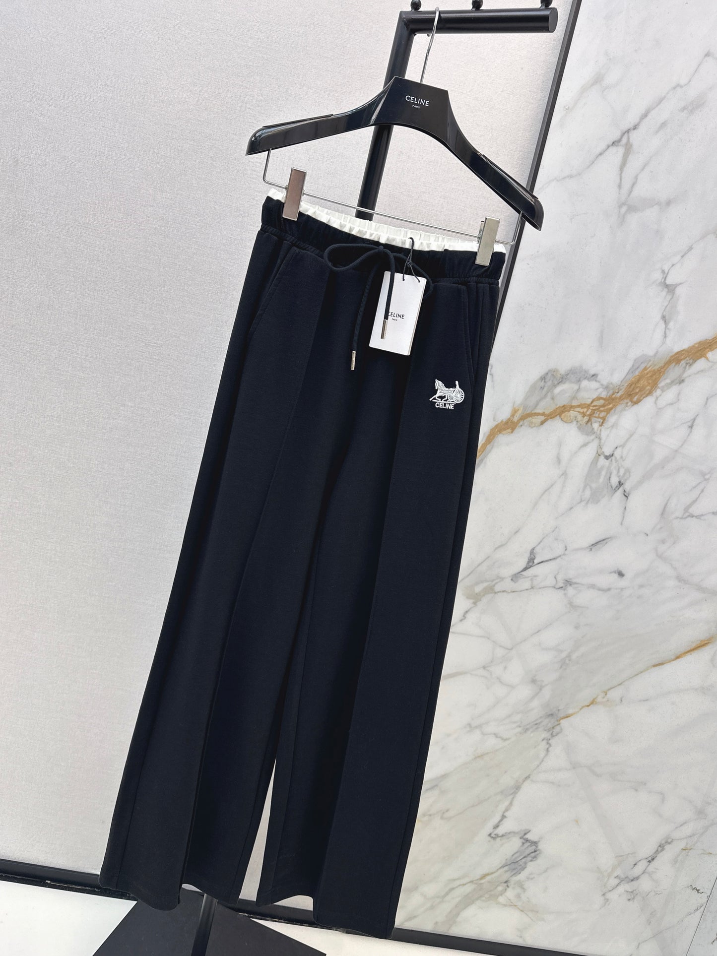 Embroidered Straight Leg Pants