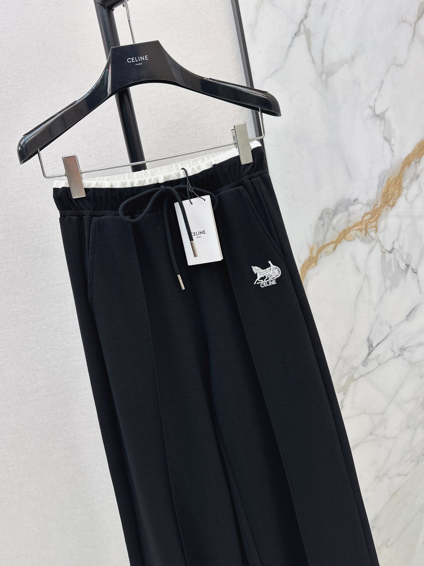 Embroidered Straight Leg Pants