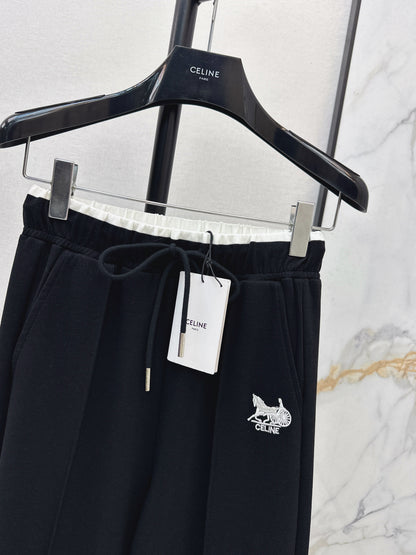 Embroidered Straight Leg Pants