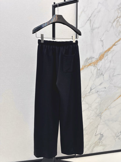 Embroidered Straight Leg Pants