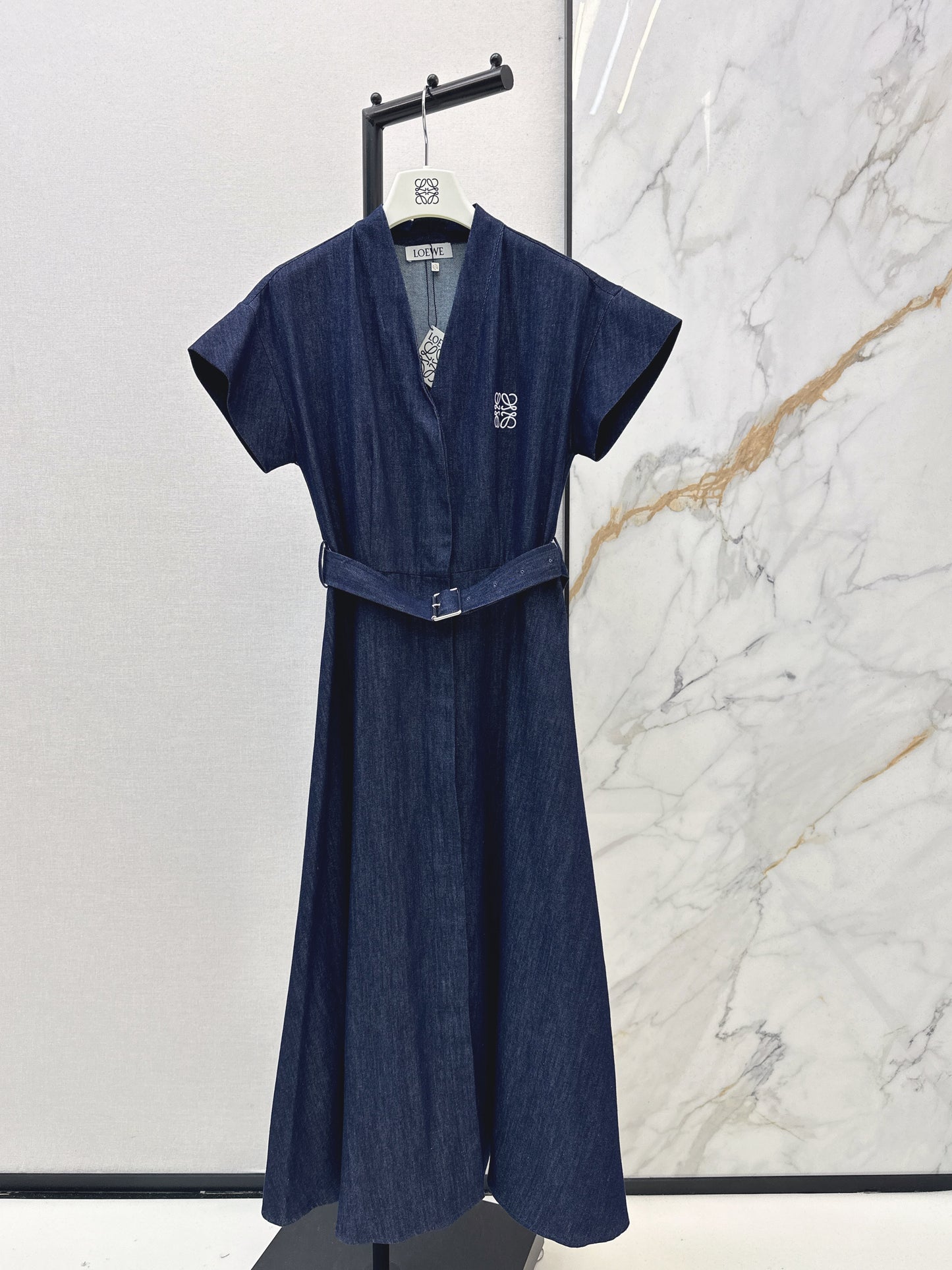 Denim Waist-cinching Dress
