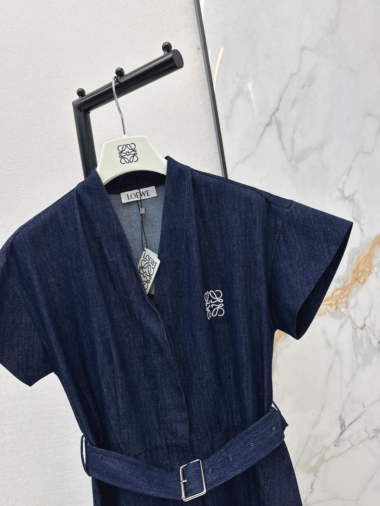 Denim Waist-cinching Dress