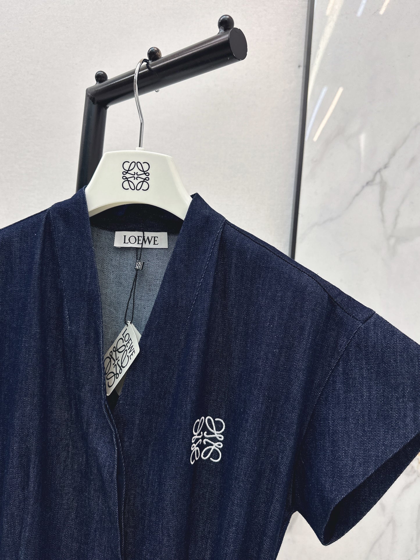 Denim Waist-cinching Dress