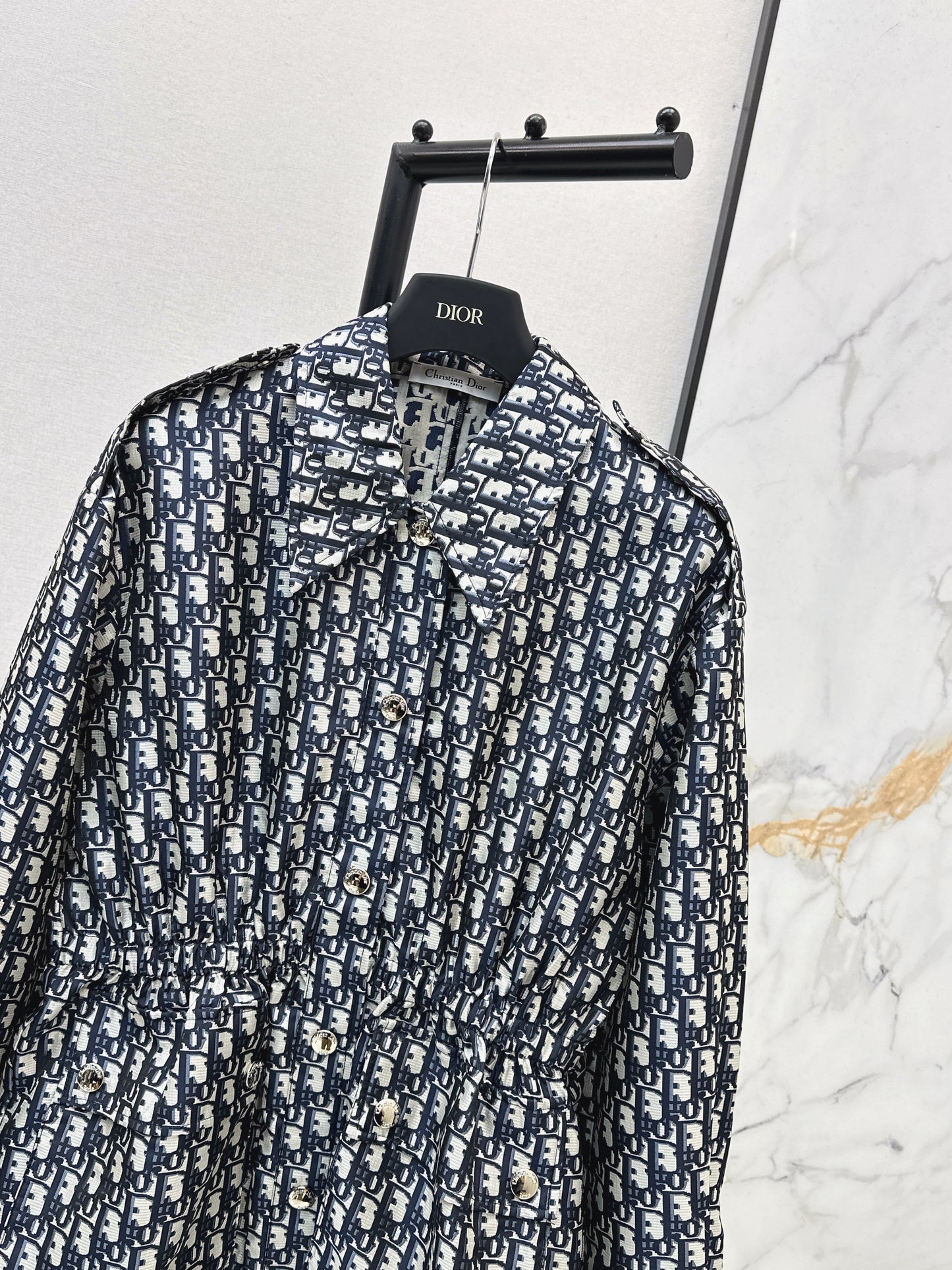 Jacquard drawstring cardigan