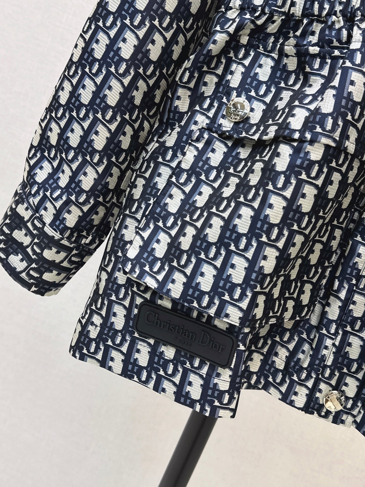 Jacquard drawstring cardigan