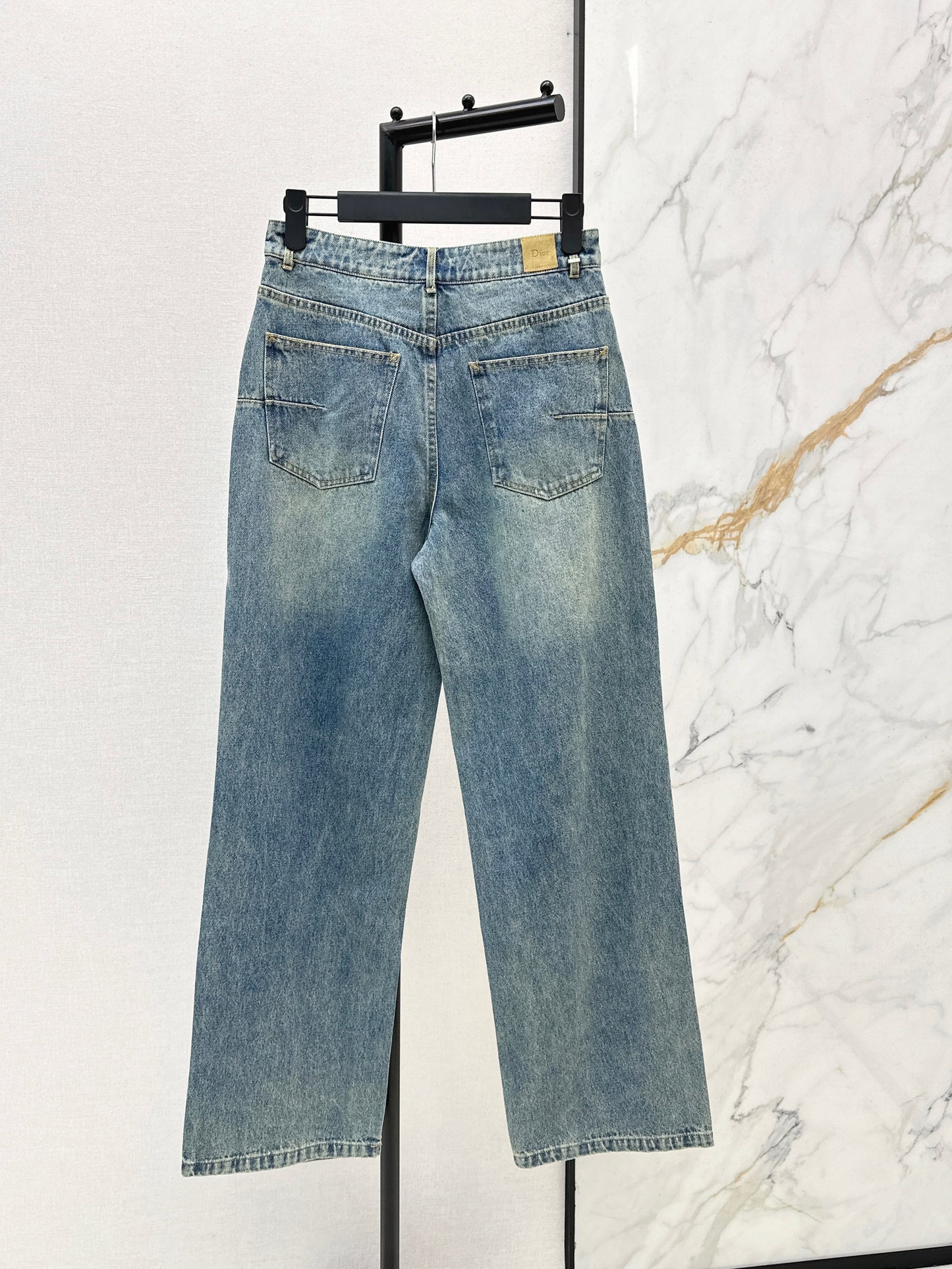 Distressed Washed Denim Jeans