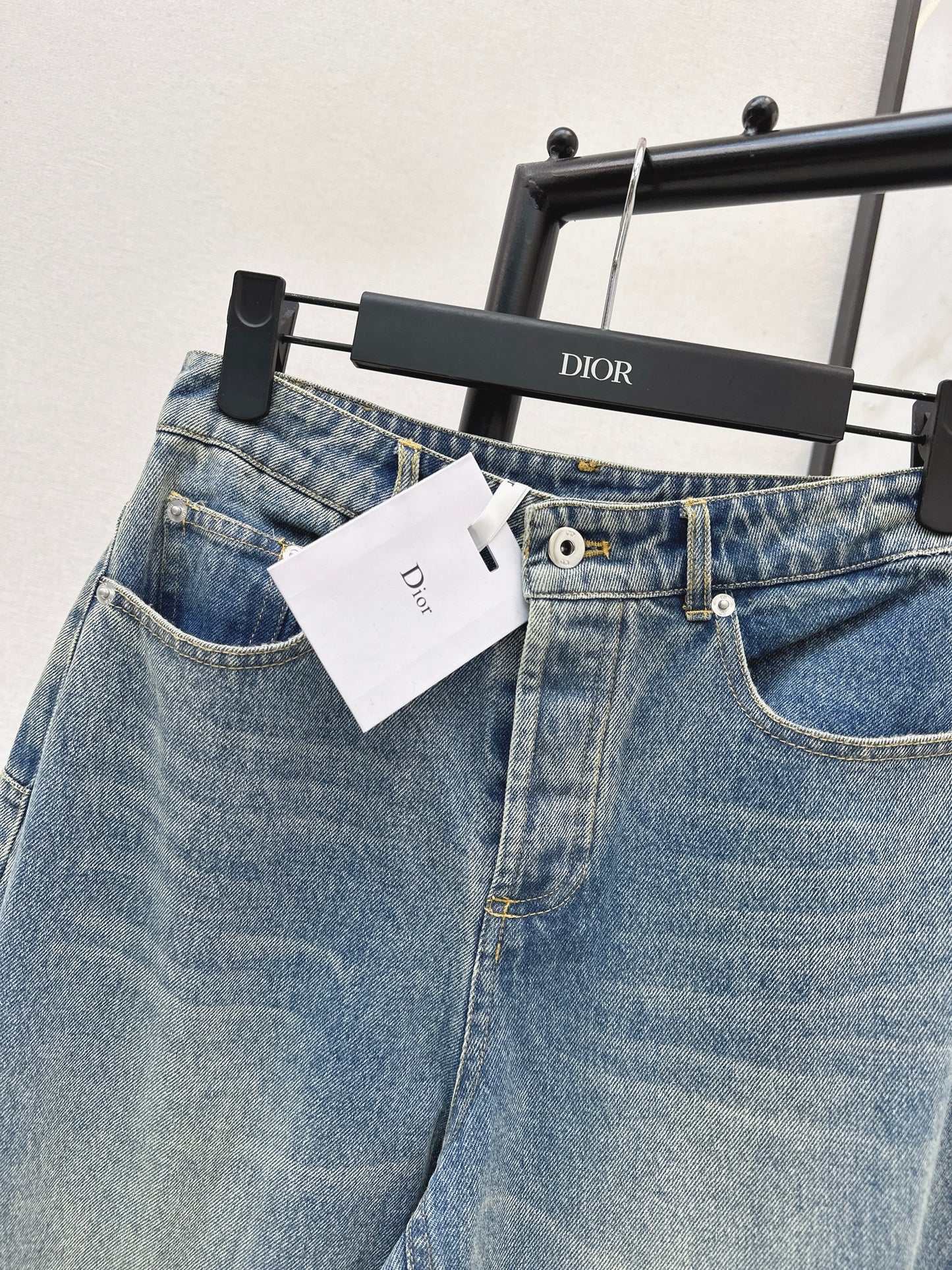 Distressed Washed Denim Jeans