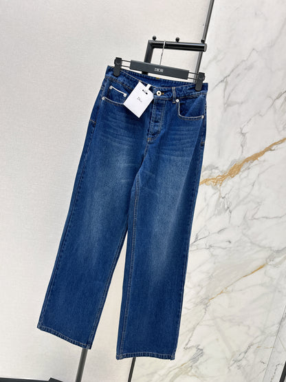 Distressed Washed Denim Jeans