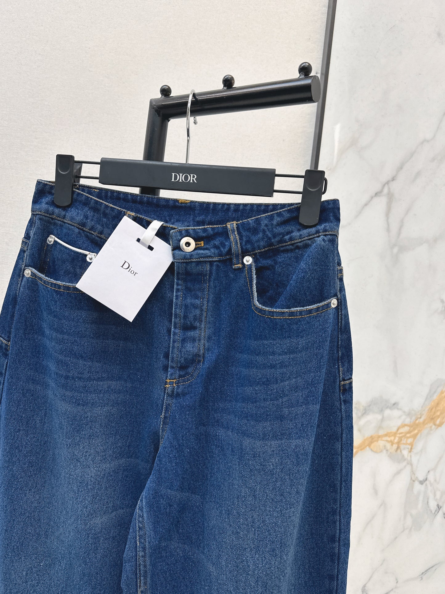 Distressed Washed Denim Jeans