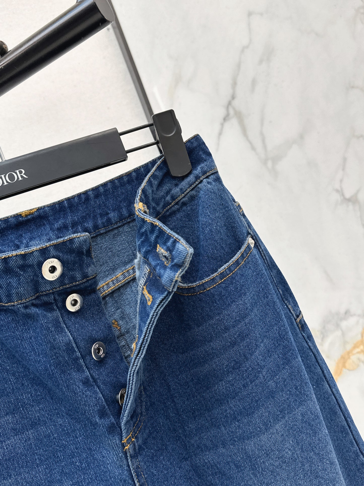 Distressed Washed Denim Jeans