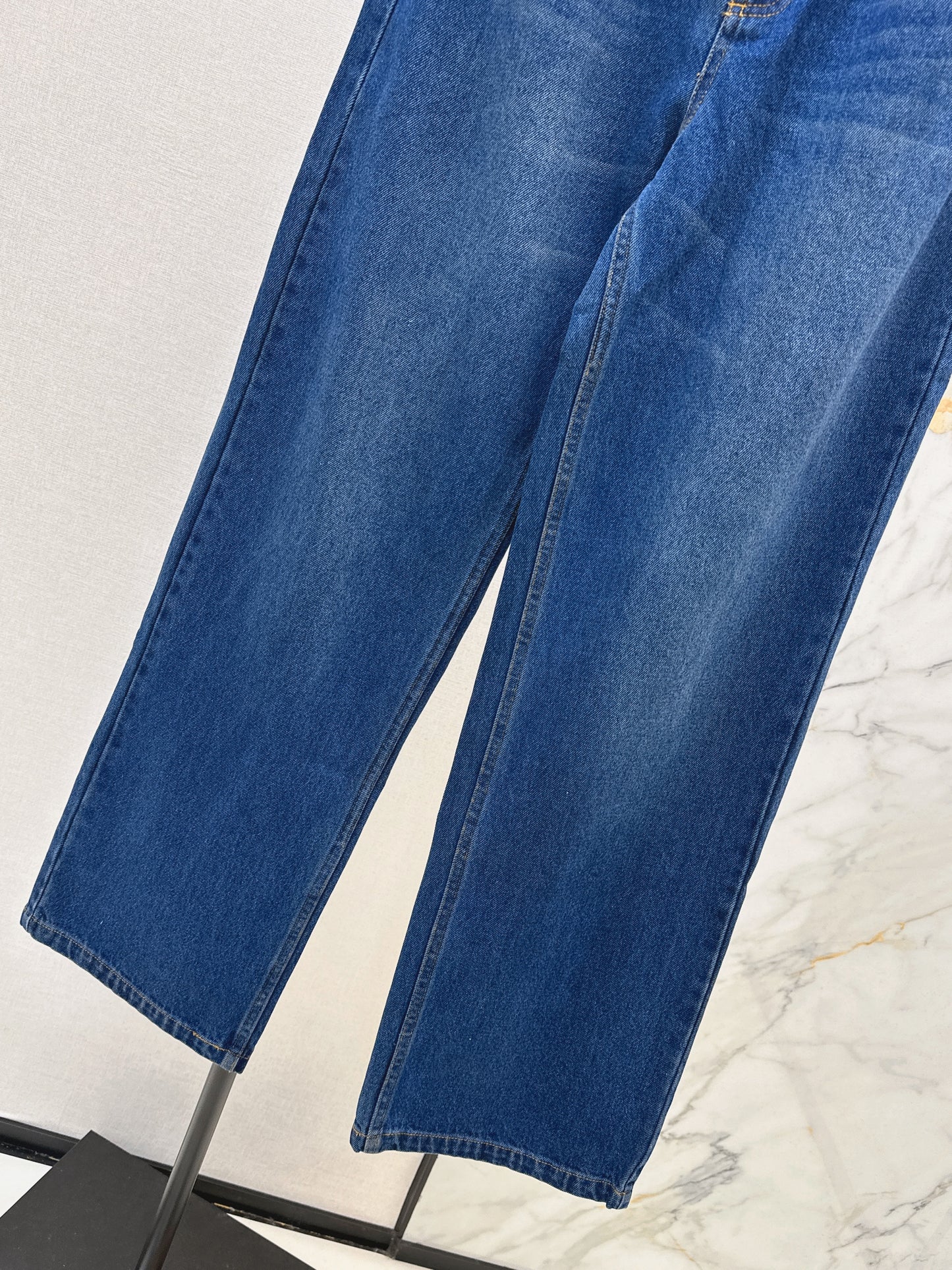 Distressed Washed Denim Jeans