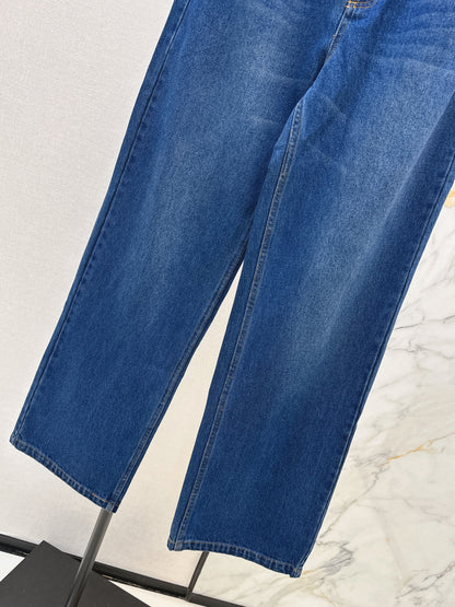 Distressed Washed Denim Jeans