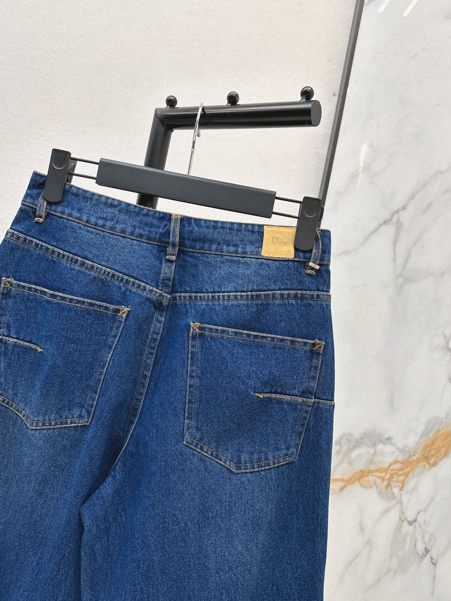 Distressed Washed Denim Jeans