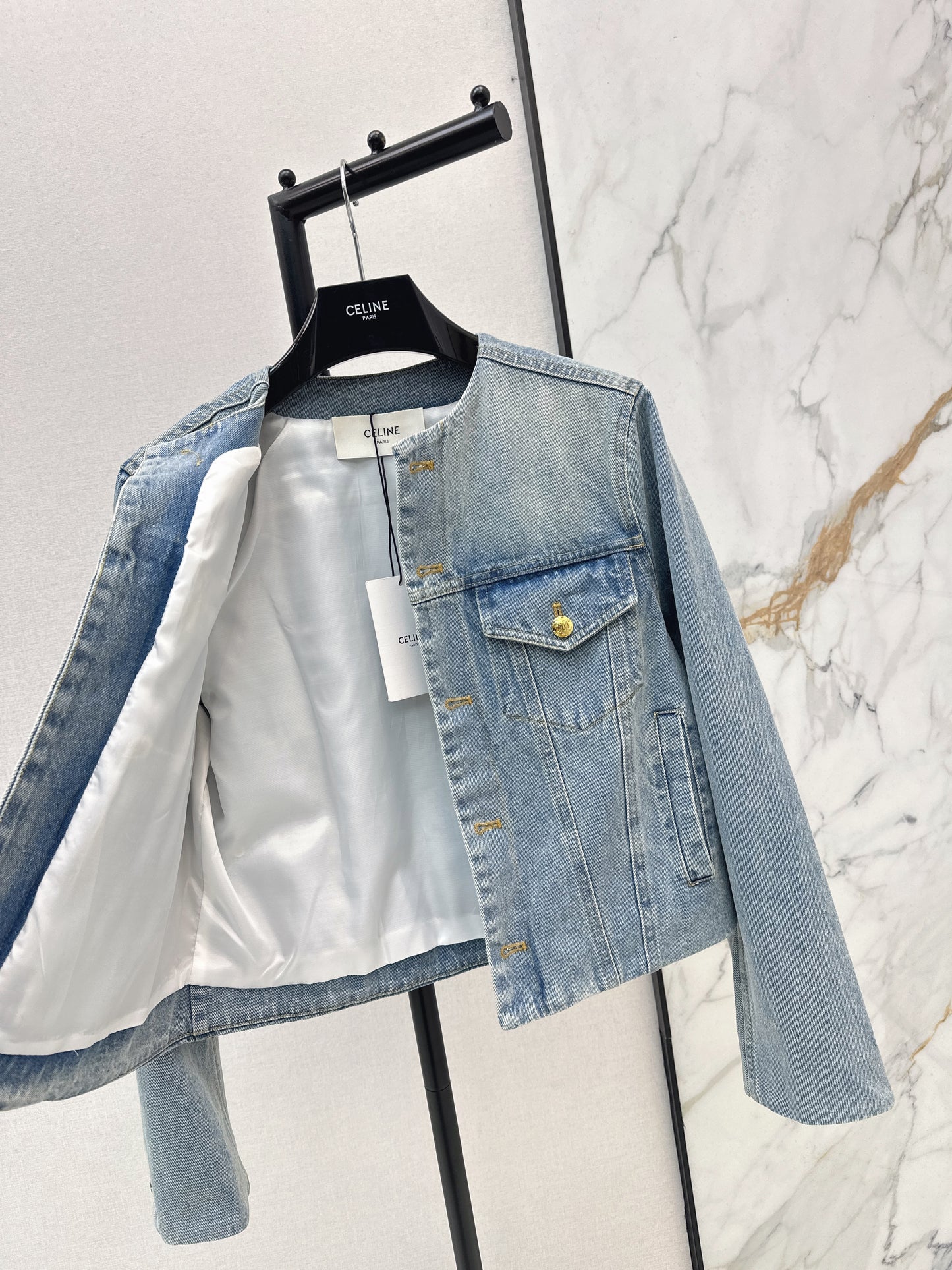 Distressed Washed Denim Jacket