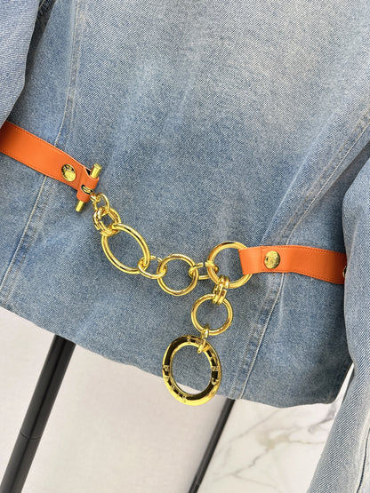 Distressed Washed Denim Jacket