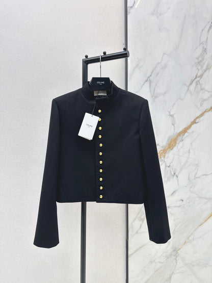 Gold-buttoned jacket