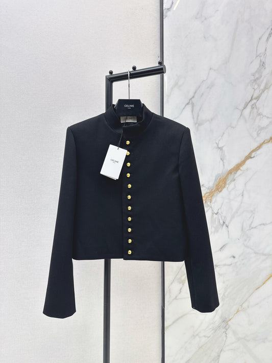 Gold-buttoned jacket