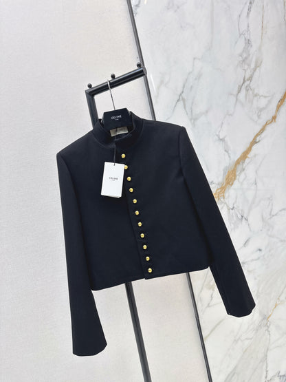 Gold-buttoned jacket