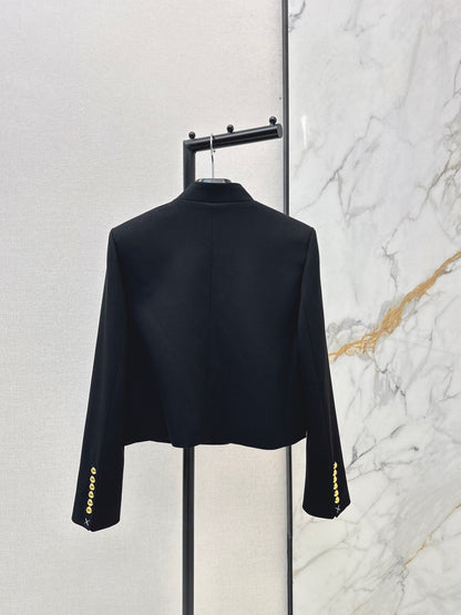 Gold-buttoned jacket