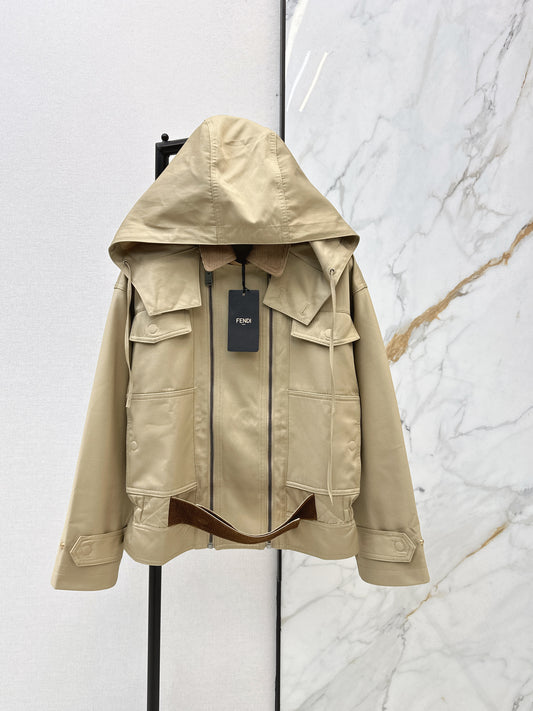 Lapel belted trench coat