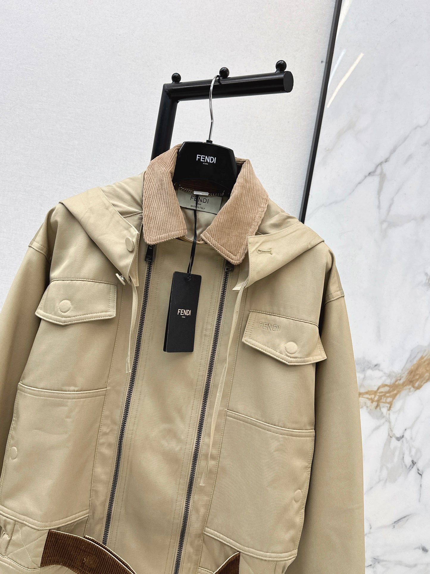 Lapel belted trench coat