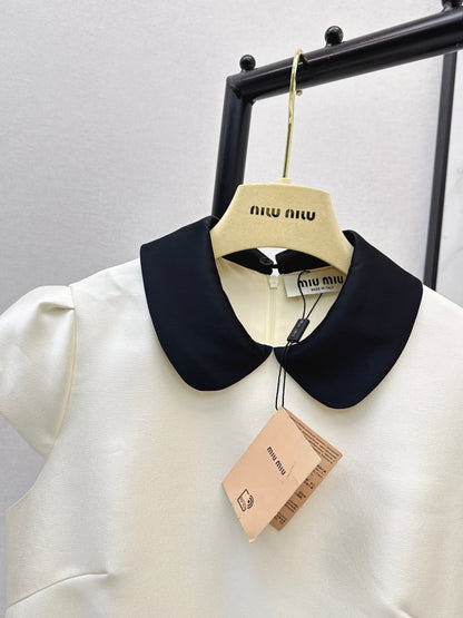 Collared Puff Sleeve Dress