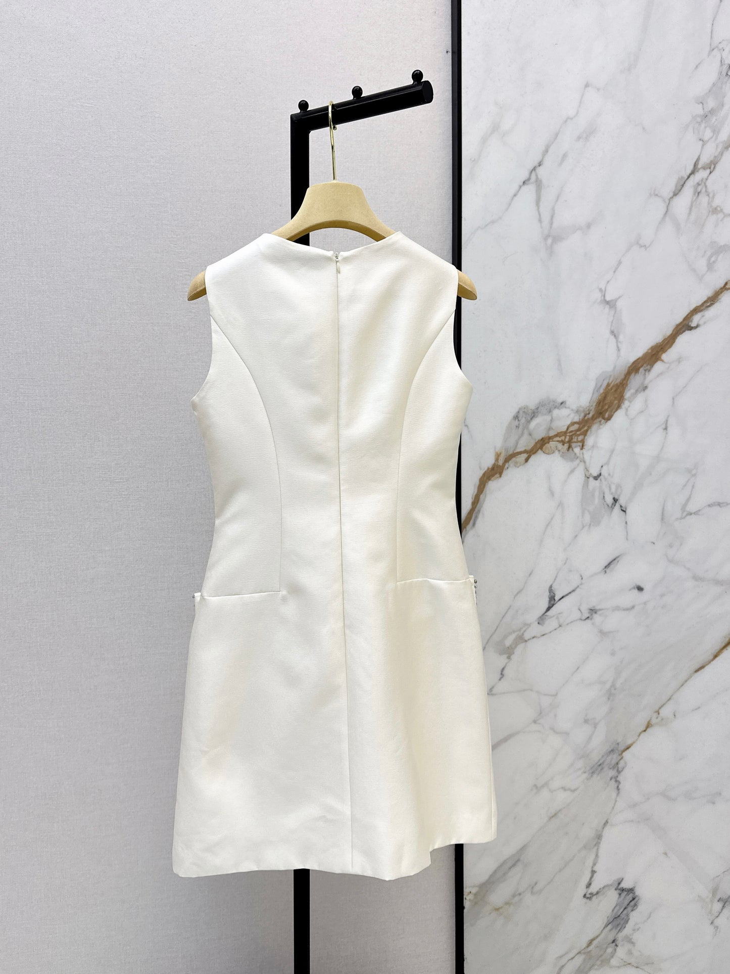 Rhinestone Bow Sleeveless Dress