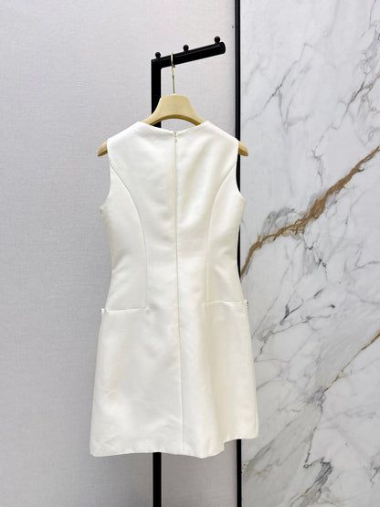 Rhinestone Bow Sleeveless Dress