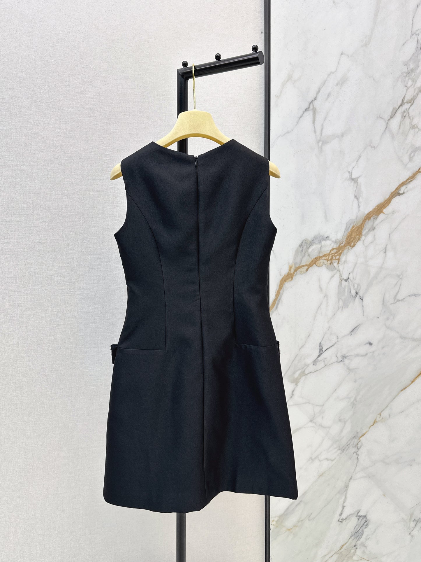 Rhinestone Bow Sleeveless Dress