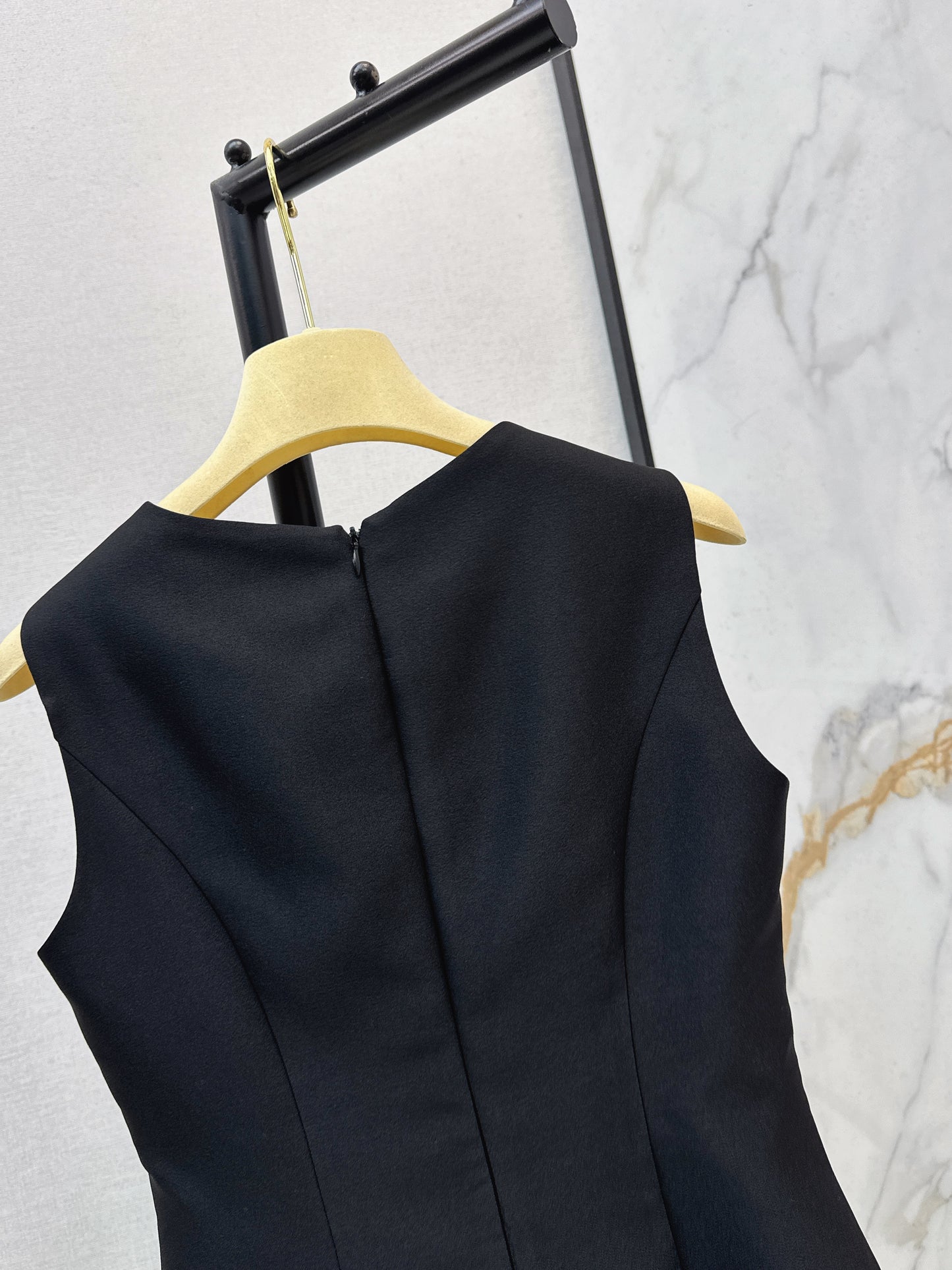 Rhinestone Bow Sleeveless Dress
