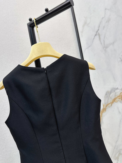 Rhinestone Bow Sleeveless Dress