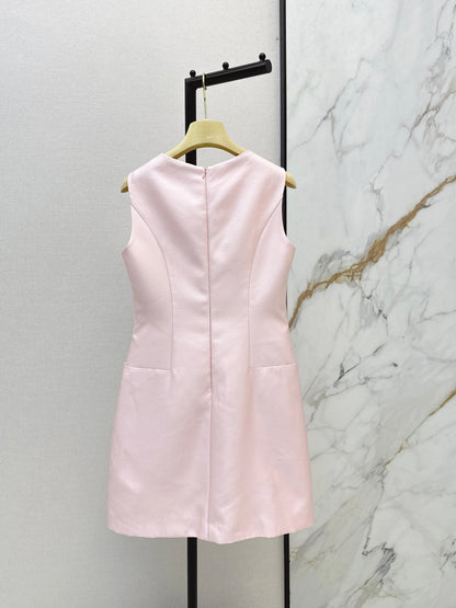 Rhinestone Bow Sleeveless Dress