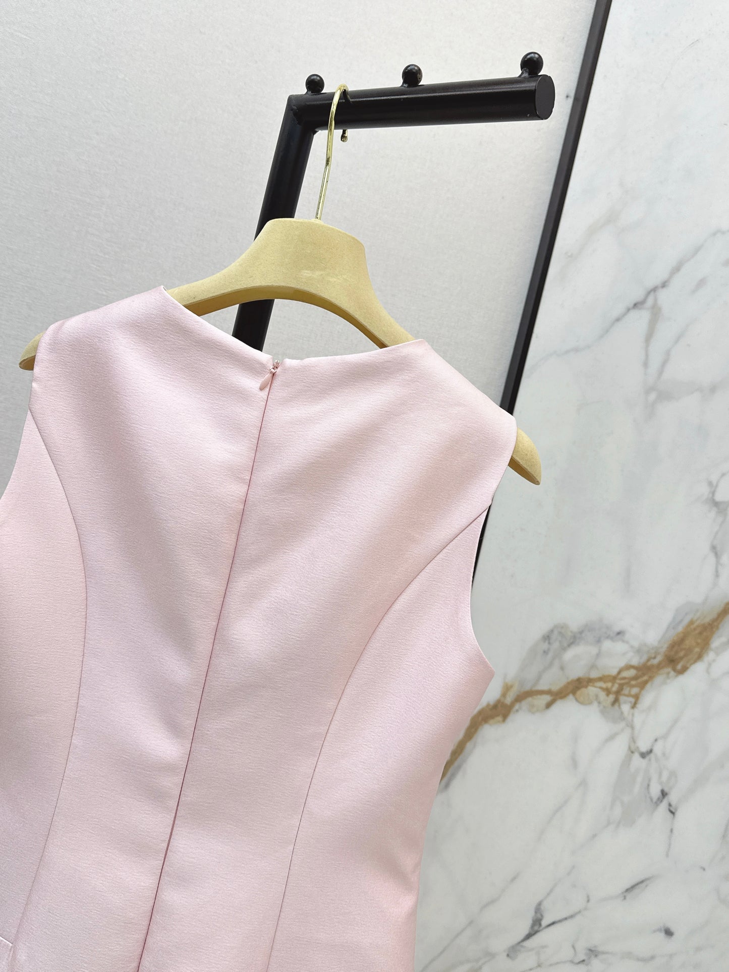 Rhinestone Bow Sleeveless Dress