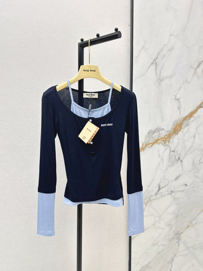 Faux Two-Piece Base Layer Top