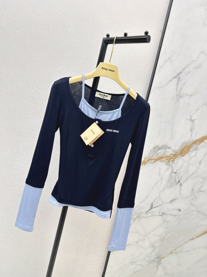 Faux Two-Piece Base Layer Top