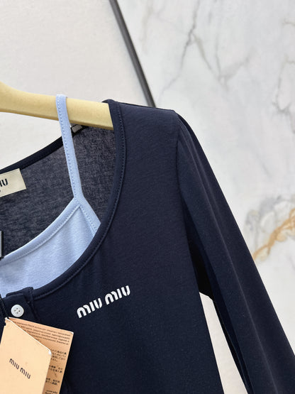 Faux Two-Piece Base Layer Top