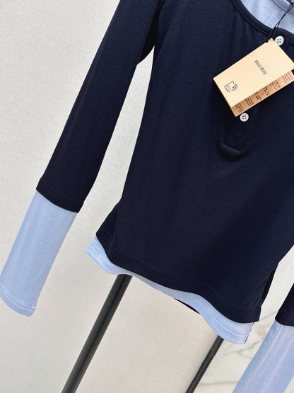 Faux Two-Piece Base Layer Top