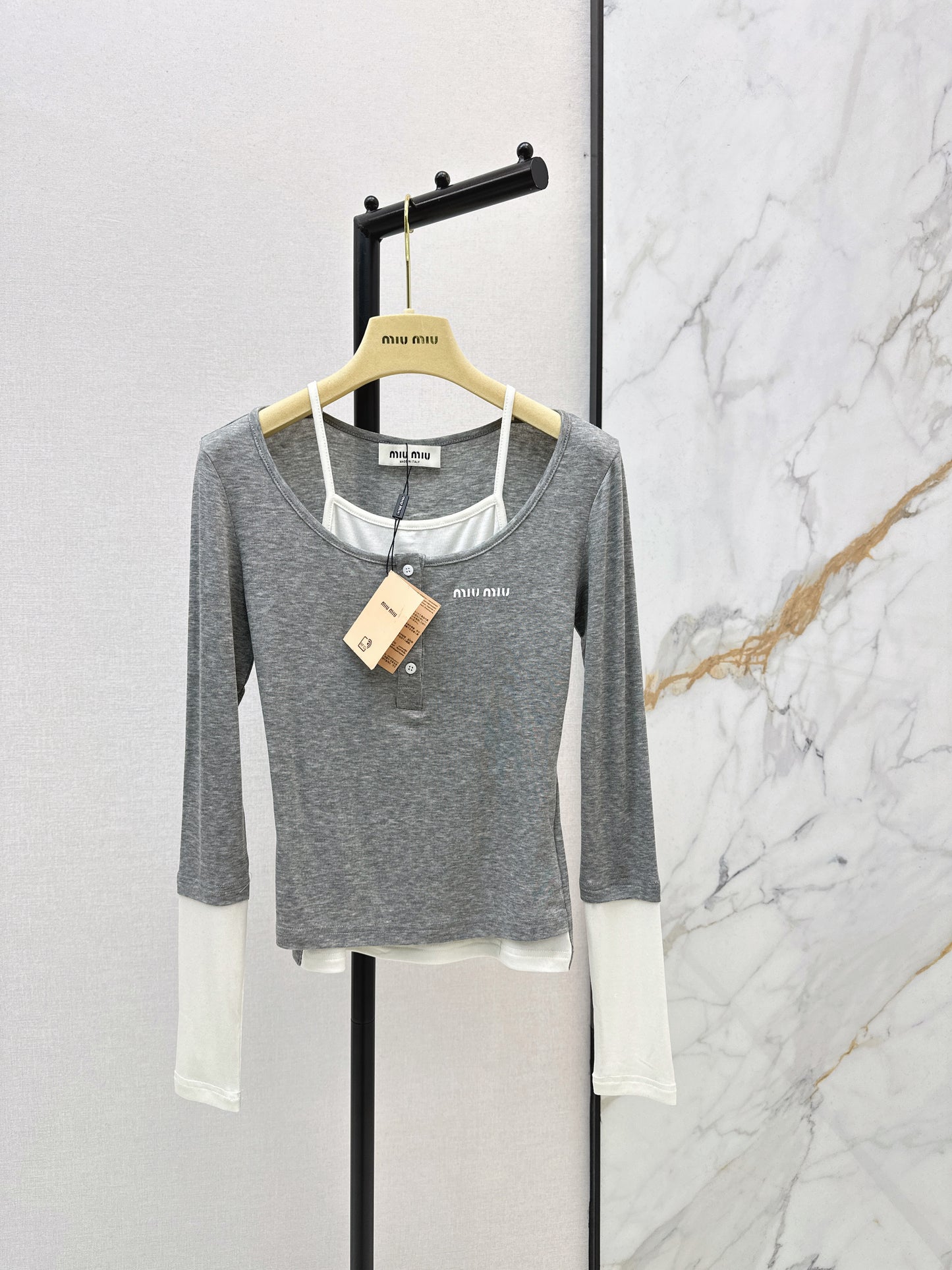 Faux Two-Piece Base Layer Top