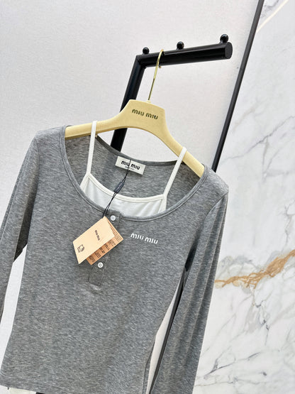 Faux Two-Piece Base Layer Top