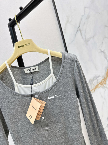 Faux Two-Piece Base Layer Top