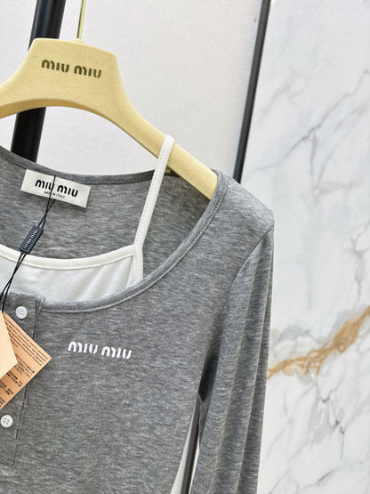 Faux Two-Piece Base Layer Top
