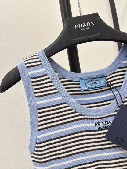 Striped Knit Vest