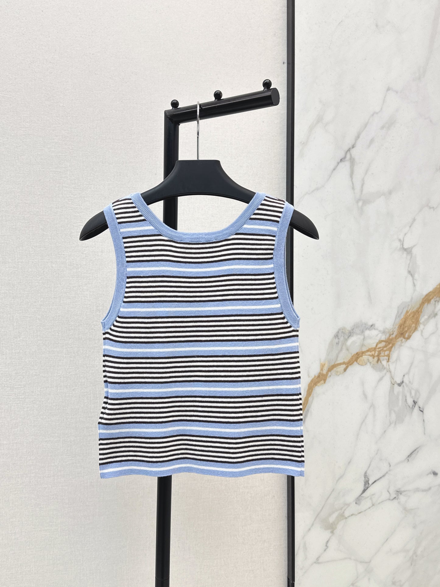 Striped Knit Vest