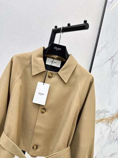 Raglan Sleeve Short Trench Coat