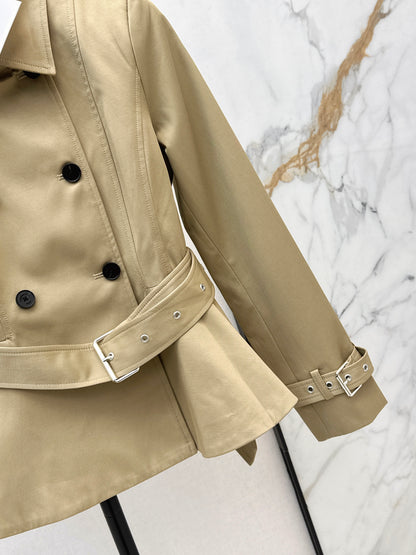 Bee Embroidered Trench Coat