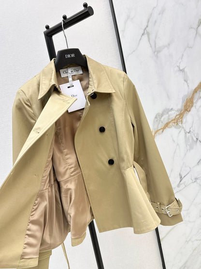 Bee Embroidered Trench Coat