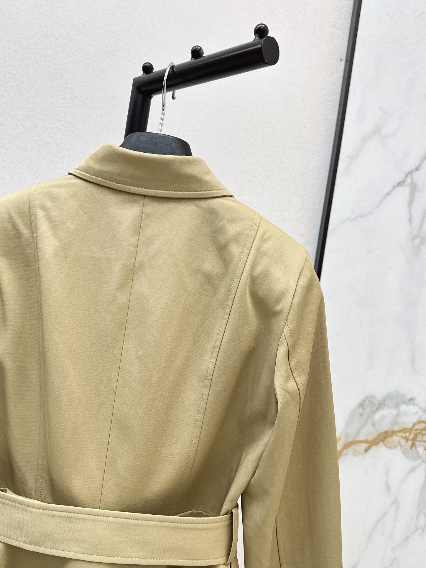 Bee Embroidered Trench Coat