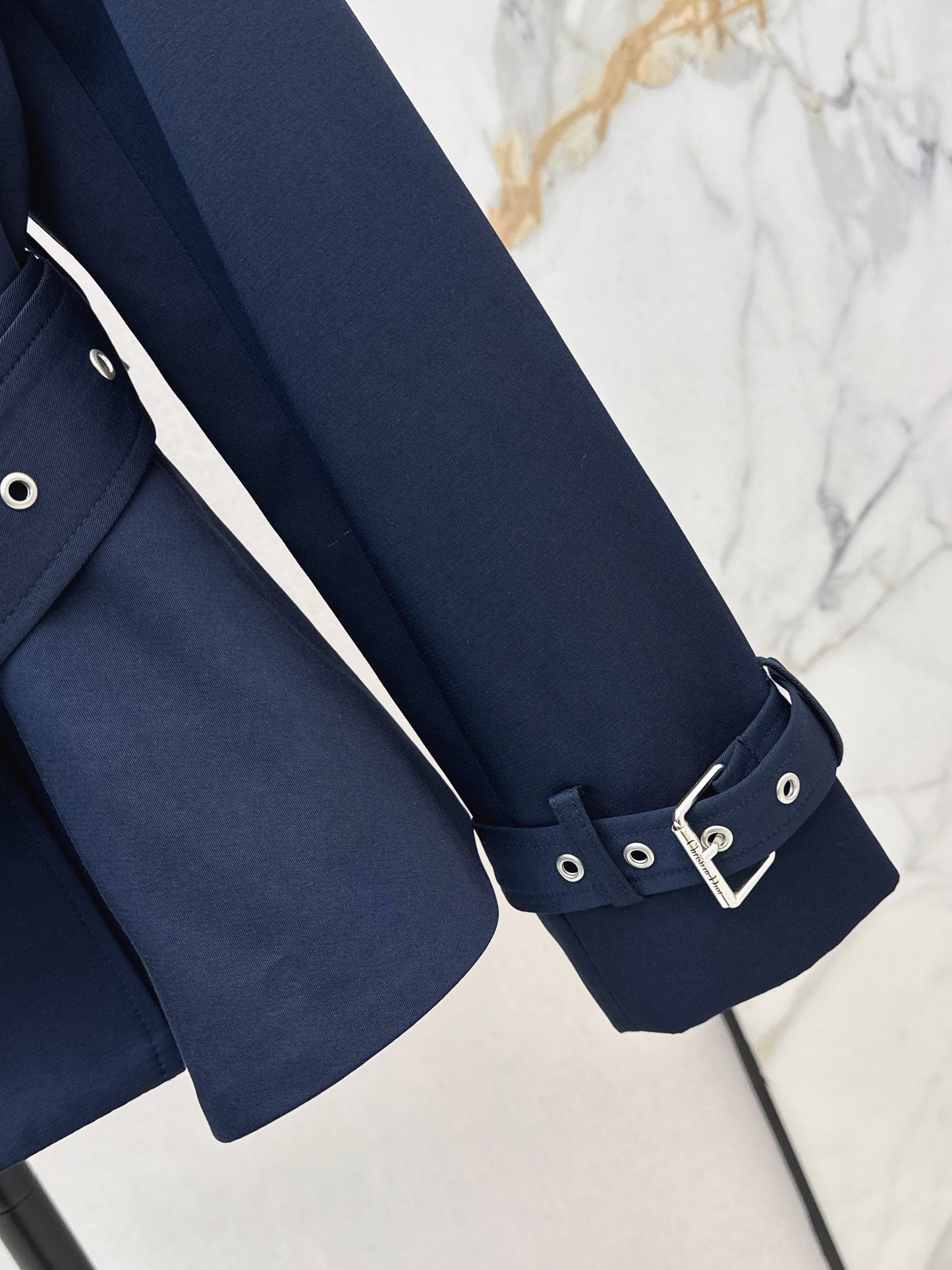 Bee Embroidered Trench Coat