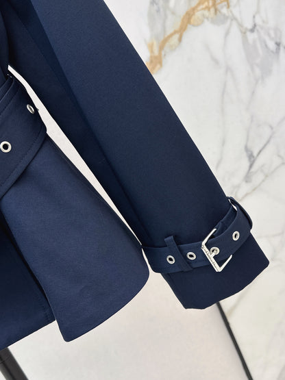 Bee Embroidered Trench Coat